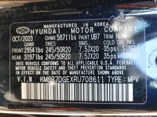 2024 Hyundai Palisade Calligraphy z VIN KM8R7DGEXRU708611, wystawiony jako Copart lot #54427745 z przebiegiem 40 173 mil mil oraz Szkody całkowita. Historia ofert i sprzedaży dostępna na DreamBid. Obrazek 13.
