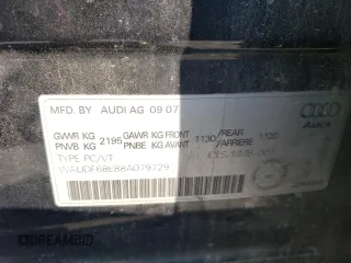 2008 Audi A4 2.0T with VIN WAUDF68E88A079729, listed as a Copart auction lot 70975904 with 247,692 mi miles and Non Repairable. Bid and sale history available at carsss.com. Image 13.