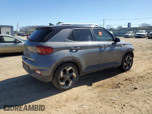 2022 Hyundai Venue Limited with VIN KMHRC8A34NU207329, listed as a Copart auction lot 46824715 with 25,463 mi miles and Salvage title. Bid and sale history available at DreamBid. Image 3.