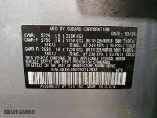 2024 Subaru Outback Limited XT with VIN 4S4BTGND2R3242638, listed as a Copart auction lot 46319555 with 33,371 mi miles and Salvage Title. Bid and sale history available at carsss.com. Image 13.