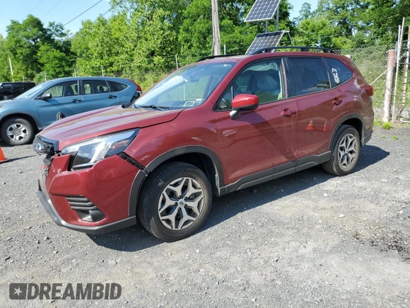 2023 Subaru Forester Premium z VIN JF2SKAEC8PH512288, wystawiony jako Copart lot #62485005 z przebiegiem 18 263 mil mil oraz Szkoda całkowita • Salvage title. Historia ofert i sprzedaży dostępna na DreamBid. Obrazek 1.