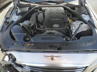 2015 Hyundai Genesis 3.8L with VIN KMHGN4JEXFU047955, listed as a Copart auction lot 48955005 with 91,274 mi miles and Salvage Title. Bid and sale history available at carsss.com. Image 11.