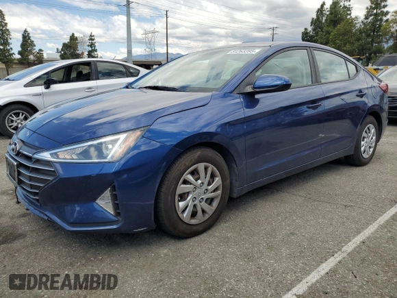 2019 Hyundai Elantra SE with VIN 5NPD74LFXKH495222, listed as a Copart auction lot 51263395 with 58,278 mi miles and Salvage Title. Bid and sale history available at DreamBid. Image 1.