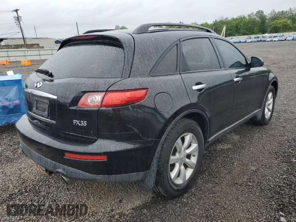 2005 Infiniti FX with VIN JNRAS08W45X206881, listed as a Copart auction lot 58867185 with 121,055 mi miles and Clean title. Bid and sale history available at DreamBid. Image 3.