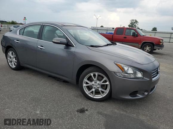 2014 Nissan Maxima S with VIN 1N4AA5AP5EC491610, listed as a Copart auction lot 62063895 with 80,812 mi miles and Salvage title. Bid and sale history available at DreamBid. Image 4.