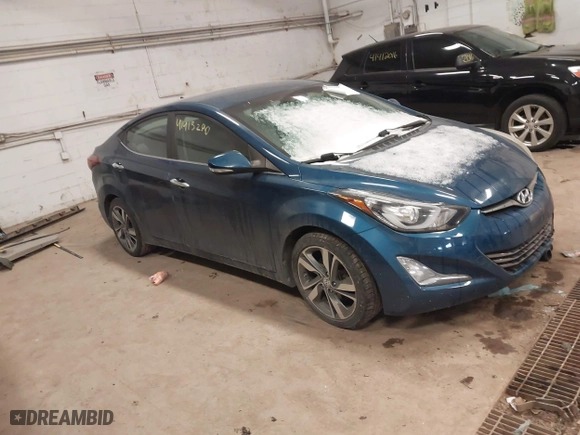 2014 Hyundai Elantra SE with VIN KMHDH4AEXEU139124, listed as a IAAI auction lot 41413290 with 129,352 mi miles. Bid and sale history available at carsss.com. Image 1.