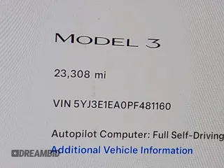 2023 Tesla Model 3 z VIN 5YJ3E1EA0PF481160, wystawiony jako IAAI lot #42704086 z przebiegiem 23 308 mil mil oraz . Historia ofert i sprzedaży dostępna na DreamBid. Obrazek 15.