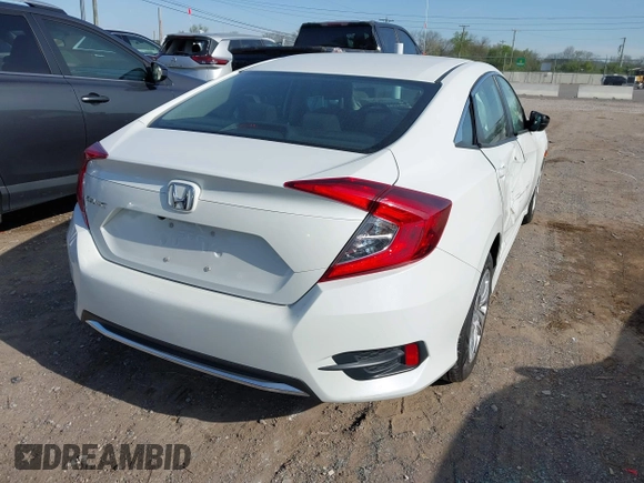 2019 Honda Civic Sedan LX with VIN 19XFC2F69KE004213, listed as a IAAI auction lot 41995390 with 60,965 mi miles. Bid and sale history available at carsss.com. Image 4.