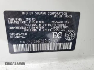 2024 Subaru Crosstrek Special Sports with VIN JF2GUHFC1RH236031, listed as a Copart auction lot 43503575 with Not provided miles and Salvage title. Bid and sale history available at DreamBid. Image 13.