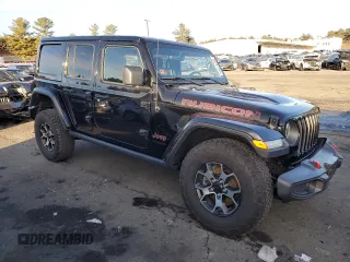 2021 Jeep Wrangler Unlimited Rubicon with VIN 1C4HJXFG4MW531590, listed as a Copart auction lot 46737755 with 52,550 mi miles and Salvage Title. Bid and sale history available at carsss.com. Image 4.