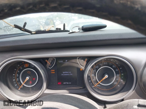2020 Jeep Wrangler Unlimited Sport S with VIN 1C4HJXDN7LW113735, listed as a IAAI auction lot 42639884 with 48,736 mi miles and . Bid and sale history available at DreamBid. Image 7.