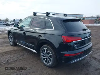 2021 Audi Q5 Premium Plus with VIN WA1BAAFY5M2013887, listed as a IAAI auction lot 41569563 with 79,663 mi miles and . Bid and sale history available at DreamBid. Image 3.