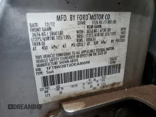 2013 Ford F-350 Platinum z VIN 1FT8W3BT2DEA50059, wystawiony jako Copart lot #86928624 z przebiegiem 209 869 mil mil oraz Szkody całkowita. Historia ofert i sprzedaży dostępna na DreamBid. Obrazek 12.