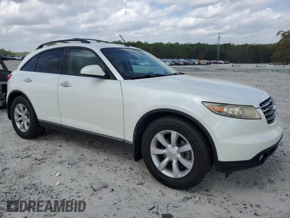 2005 Infiniti FX35 with VIN JNRAS08U25X109760, listed as a Copart auction lot 51894775 with 234,179 mi miles and Salvage Title. Bid and sale history available at carsss.com. Image 4.