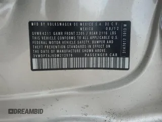 2013 Volkswagen Jetta Sedan SE with VIN 3VWDP7AJ6DM212978, listed as a Copart auction lot 52111355 with 210,114 mi miles and Salvage Title. Bid and sale history available at carsss.com. Image 12.