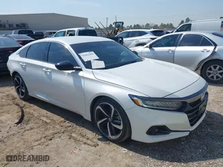 2022 Honda Accord Sedan Sport SE with VIN 1HGCV1F48NA079810, listed as a IAAI auction lot 41662406 with 26,907 mi miles. Bid and sale history available at carsss.com. Image 1.