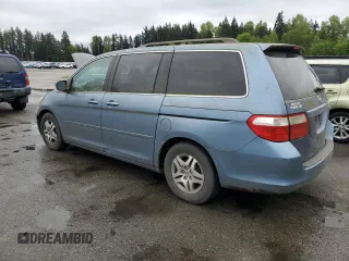 2005 Honda Odyssey EX-L with VIN 5FNRL38705B030402, listed as a Copart auction lot 54888425 with 196,215 mi miles and Clean title. Bid and sale history available at DreamBid. Image 2.
