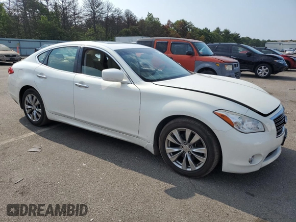 2012 Infiniti M37 with VIN JN1BY1APXCM335334, listed as a Copart auction lot 62503434 with 62,761 mi miles and Salvage Title. Bid and sale history available at carsss.com. Image 4.