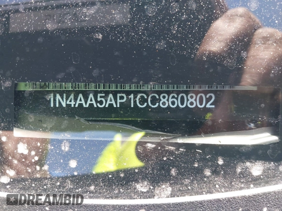 2012 Nissan Maxima SV with VIN 1N4AA5AP1CC860802, listed as a IAAI auction lot 41758190 with 188,587 mi miles and . Bid and sale history available at DreamBid. Image 9.