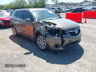 2019 Buick Envision Essence with VIN LRBFXCSA3KD043383, listed as a IAAI auction lot 42031599 with 96,754 mi miles and . Bid and sale history available at carsss.com. Image 1.