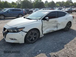 2017 Nissan Maxima SL with VIN 1N4AA6APXHC389441, listed as a Copart auction lot 60575195 with 108,499 mi miles and Salvage title. Bid and sale history available at DreamBid. Image 1.