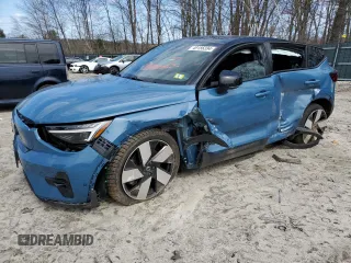 2022 Volvo C40 Recharge Pure Electric Ultimate with VIN YV4ED3GB0N2004416, listed as a Copart auction lot 49156394 with 50,873 mi miles and Salvage Title. Bid and sale history available at carsss.com. Image 1.