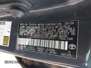 2010 Toyota Prius II z VIN JTDKN3DU3A1012373, wystawiony jako IAAI lot #42492687 z przebiegiem 258 843 mil mil oraz . Historia ofert i sprzedaży dostępna na DreamBid. Obrazek 9.