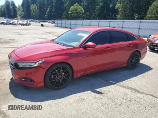 2019 Honda Accord Sport with VIN 1HGCV1F36KA055783, listed as a Copart auction lot 64022205 with 107,429 mi miles and Salvage title. Bid and sale history available at DreamBid. Image 1.