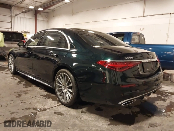 2022 Mercedes-Benz S-Class S 500 with VIN W1K6G6DB7NA068646, listed as a IAAI auction lot 41534167 with 17,931 mi miles. Bid and sale history available at carsss.com. Image 3.