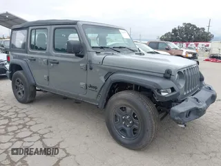 2022 Jeep Wrangler Unlimited Sport S with VIN 1C4HJXDG8NW126143, listed as a IAAI auction lot 42197273 with 44,472 mi miles and . Bid and sale history available at DreamBid. Image 1.
