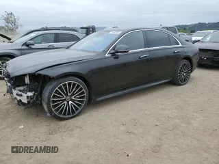 2021 Mercedes-Benz S 580 with VIN W1K6G7GB0MA050652, listed as a Copart auction lot 54428585 with 31,590 mi miles and Salvage title. Bid and sale history available at DreamBid. Image 1.