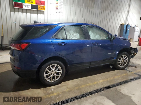 2022 Chevrolet Equinox LS z VIN 3GNAXSEV9NS170493, wystawiony jako Copart lot #57219235 z przebiegiem Nie podano mil oraz Szkoda całkowita • Salvage title. Historia ofert i sprzedaży dostępna na DreamBid. Obrazek 3.