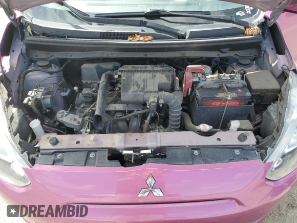 2015 Mitsubishi Mirage DE with VIN ML32A3HJ5FH044657, listed as a Copart auction lot 56916395 with 48,321 mi miles and Salvage title. Bid and sale history available at DreamBid. Image 11.
