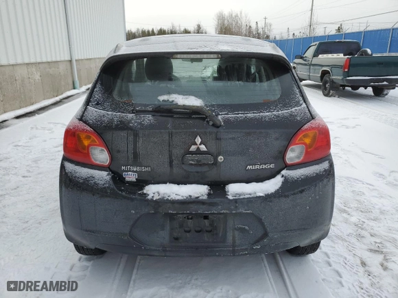2014 Mitsubishi Mirage DE with VIN ML32A3HJ4EH022938, listed as a Copart auction lot 43701985 with 0 miles and Salvage Title. Bid and sale history available at carsss.com. Image 6.