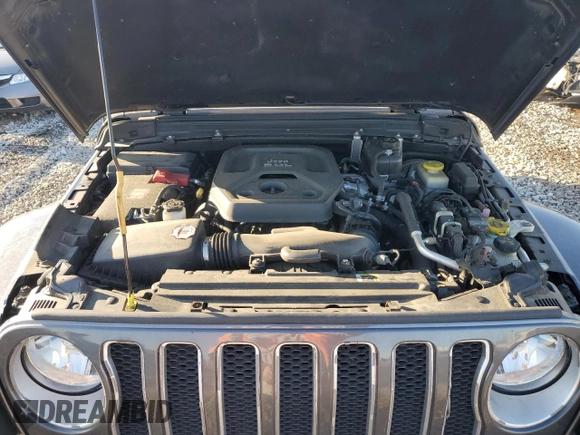 2018 Jeep Wrangler Unlimited Sahara with VIN 1C4HJXEN3JW197225, listed as a Copart auction lot 47319415 with 71,442 mi miles and Salvage Title. Bid and sale history available at carsss.com. Image 12.