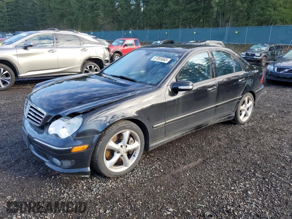 2006 Mercedes-Benz C 230 Sport with VIN WDBRF52H56F824568, listed as a Copart auction lot 87855665 with 111,092 mi miles and Salvage Title. Bid and sale history available at carsss.com. Image 1.