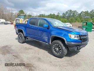 2019 Chevrolet Colorado 4WD ZR2 z VIN 1GCGTEEN7K1158985, wystawiony jako IAAI lot #41816089 z przebiegiem 53 626 mil mil oraz . Historia ofert i sprzedaży dostępna na DreamBid. Obrazek 1.