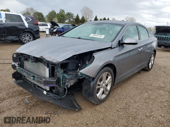 2018 Hyundai Sonata SEL with VIN 5NPE34AF3JH632650, listed as a Copart auction lot 54049745 with 96,756 mi miles and Salvage Title. Bid and sale history available at DreamBid. Image 1.