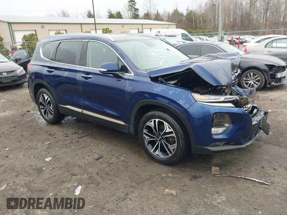 2020 Hyundai Santa Fe Limited with VIN 5NMS5CAA6LH276416, listed as a IAAI auction lot 41507669 with 54,887 mi miles. Bid and sale history available at carsss.com. Image 1.