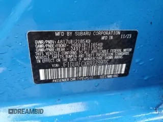 2024 Subaru Impreza Sport with VIN JF1GUAFCXR8328976, listed as a Copart auction lot 85957094 with 5,336 mi miles and Salvage Title. Bid and sale history available at carsss.com. Image 12.