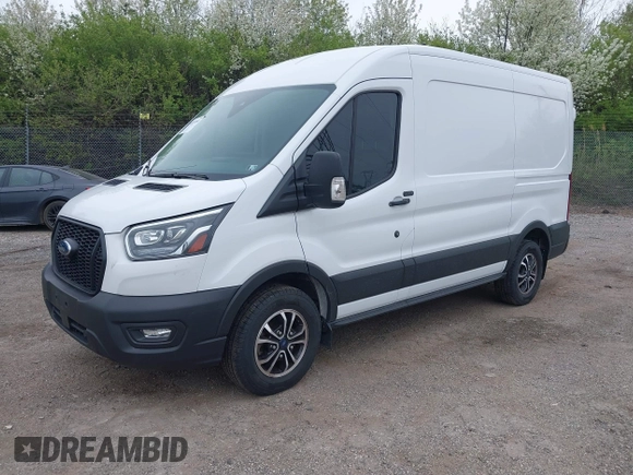 2023 Ford Transit Cargo with VIN 1FTBR1CG5PKA86059, listed as a IAAI auction lot 41951060 with 56,323 mi miles. Bid and sale history available at carsss.com. Image 18.