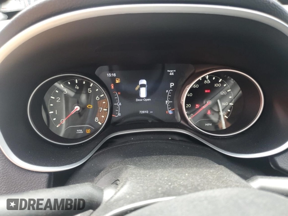 2018 Jeep Compass Latitude with VIN 3C4NJCBB3JT134038, listed as a Copart auction lot 57570015 with 72,610 mi miles and Salvage title. Bid and sale history available at DreamBid. Image 9.