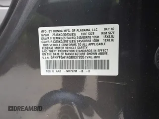 2016 Honda Pilot LX with VIN 5FNYF5H14GB037205, listed as a IAAI auction lot 42034018 with 101,943 mi miles and . Bid and sale history available at DreamBid. Image 9.