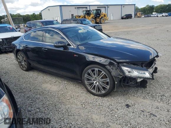2012 Audi A7 Prestige with VIN WAU2GAFC1CN069845, listed as a Copart auction lot 55903315 with 79,485 mi miles and Salvage title. Bid and sale history available at DreamBid. Image 4.