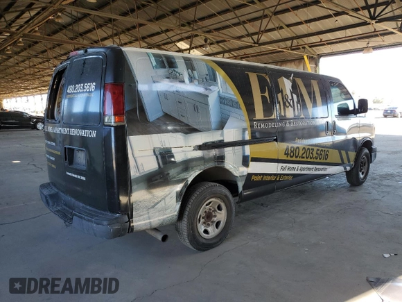 2004 Chevrolet Express Cargo Van with VIN 1GCGG29V741185720, listed as a Copart auction lot 47663105 with 349,215 mi miles and Salvage Title. Bid and sale history available at carsss.com. Image 3.