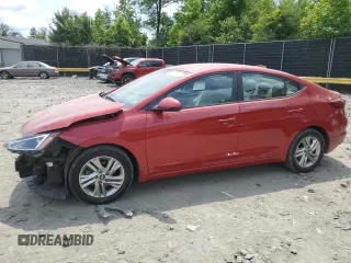 2020 Hyundai Elantra SEL with VIN 5NPD84LF9LH502966, listed as a Copart auction lot 60185885 with 53,195 mi miles and Salvage title. Bid and sale history available at DreamBid. Image 1.