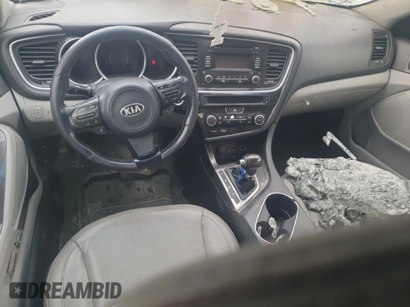 2015 Kia Optima EX with VIN 5XXGN4A70FG391970, listed as a Copart auction lot 51131335 with Not provided miles and Salvage title. Bid and sale history available at DreamBid. Image 8.