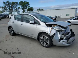2015 Nissan LEAF SL with VIN 1N4AZ0CP3FC326441, listed as a Copart auction lot 50763835 with 120,373 mi miles and Salvage title. Bid and sale history available at DreamBid. Image 4.