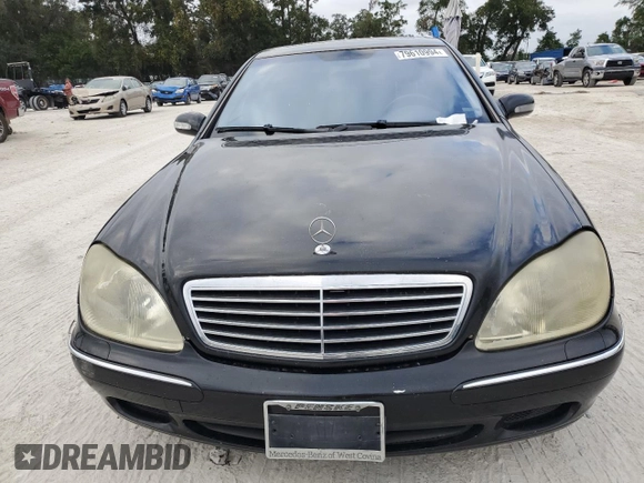 2002 Mercedes-Benz S-Class 5.0L with VIN WDBNG75J32A290483, listed as a Copart auction lot 79610994 with 194,508 mi miles and Salvage Title. Bid and sale history available at carsss.com. Image 5.
