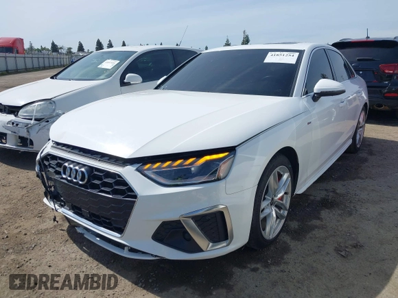 2023 Audi A4 S line Premium Plus with VIN WAUEAAF41PN015426, listed as a IAAI auction lot 41851254 with 39,142 mi miles and . Bid and sale history available at DreamBid. Image 19.